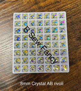 8mm Crystal AB Rivoli