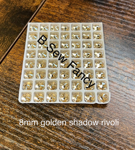 8mm Golden Shadow Rivoli