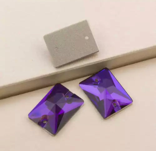 13x18mm Purple Velvet Rectangles