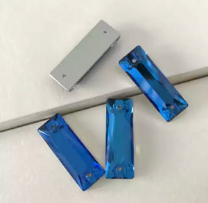 6x18mm Capri Blue Baguettes