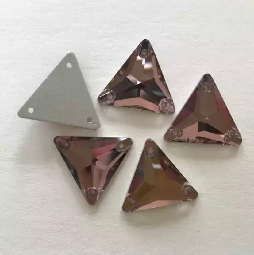 Light Smoked Topaz Triangles