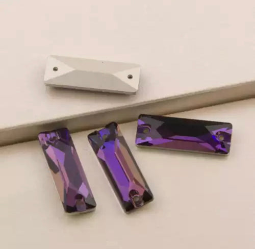 6x18mm Purple Velvet Baguettes