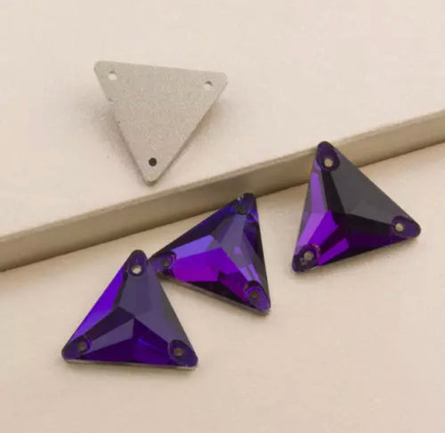 Purple Velvet Triangles