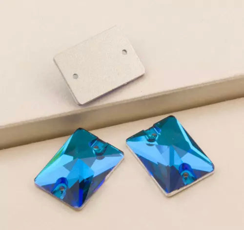 13x18mm Blue Zirconium Rectangles